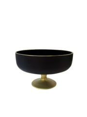SİYAH ALTIN AYAKLI SALATA KASE/MEYVELİK 24cm
