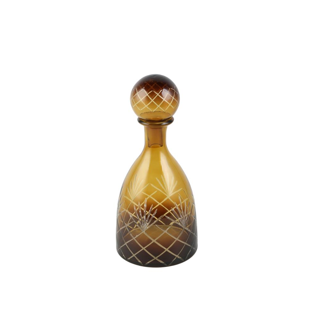 CAM AMBER KARAF/ŞİŞE 13X13X28CM